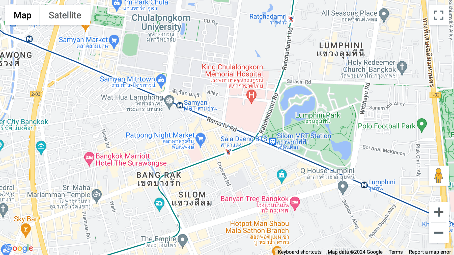 Click for interative map of JustCo at Mitrtown Office Tower, Levels 24, 27,944 Rama 4 Road, Wang Mai, Pathum Wan, Bangkok