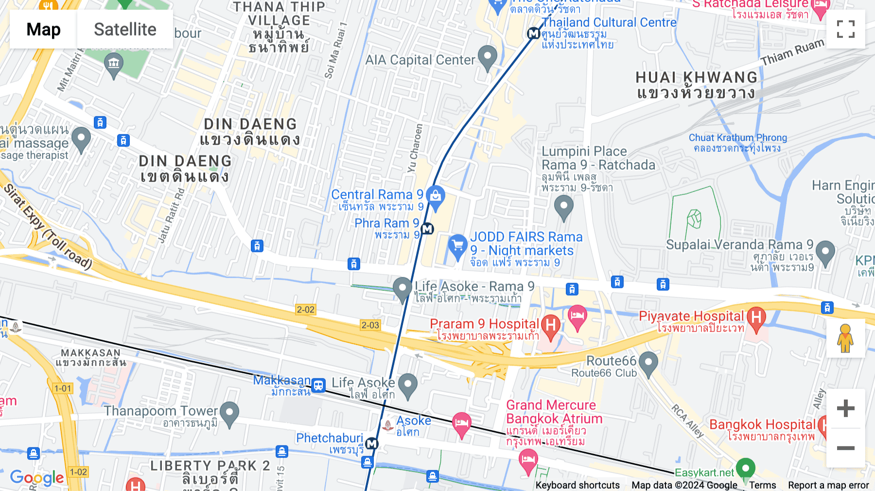 Click for interative map of Level 29, 31, G Tower, Grand Rama 9, Rama 9 Road, Huaikhwang, 10310 Bangkok, Thailand, Bangkok