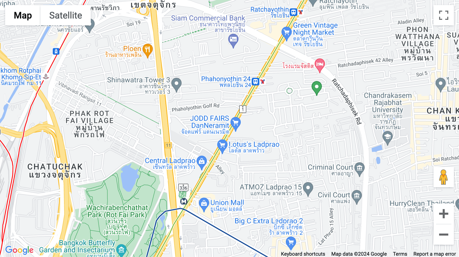 Click for interative map of No. 1687/1 Phahonyothin Road, Chatuchak Sub-district, Chatuchak District, Bangkok