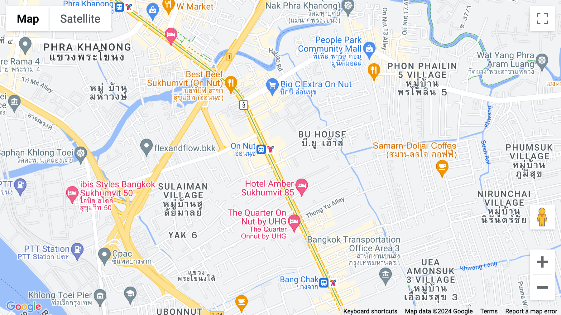 Click for interative map of Spaces The Metropolis Samrong 2&3F, Building B, Sukhumvit Road, Samrong Nuea, Mueang Samutprakarn District, Samutprakarn