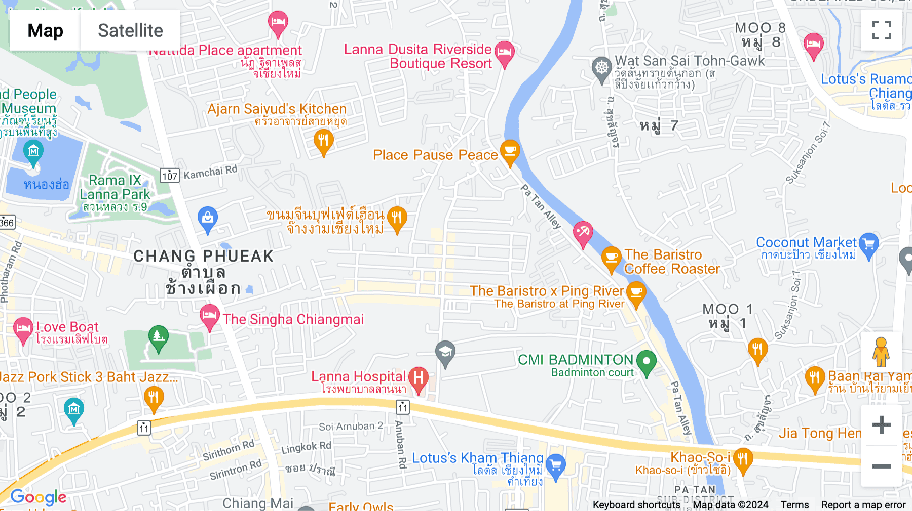 Click for interative map of 1/F, 4 Soi8 Sukkasem Road, Phatan Meuang, Chiang Mai