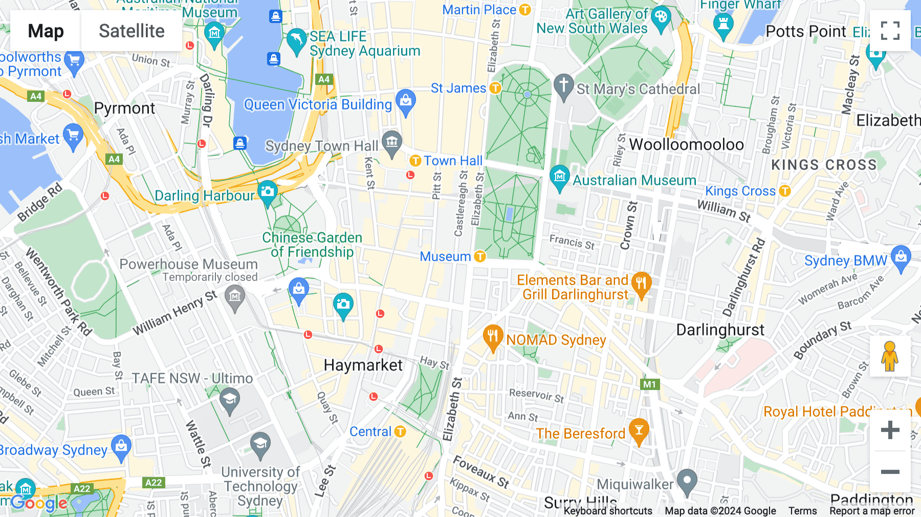 Click for interative map of Level 1, 299 Elizabeth Street,, Sydney