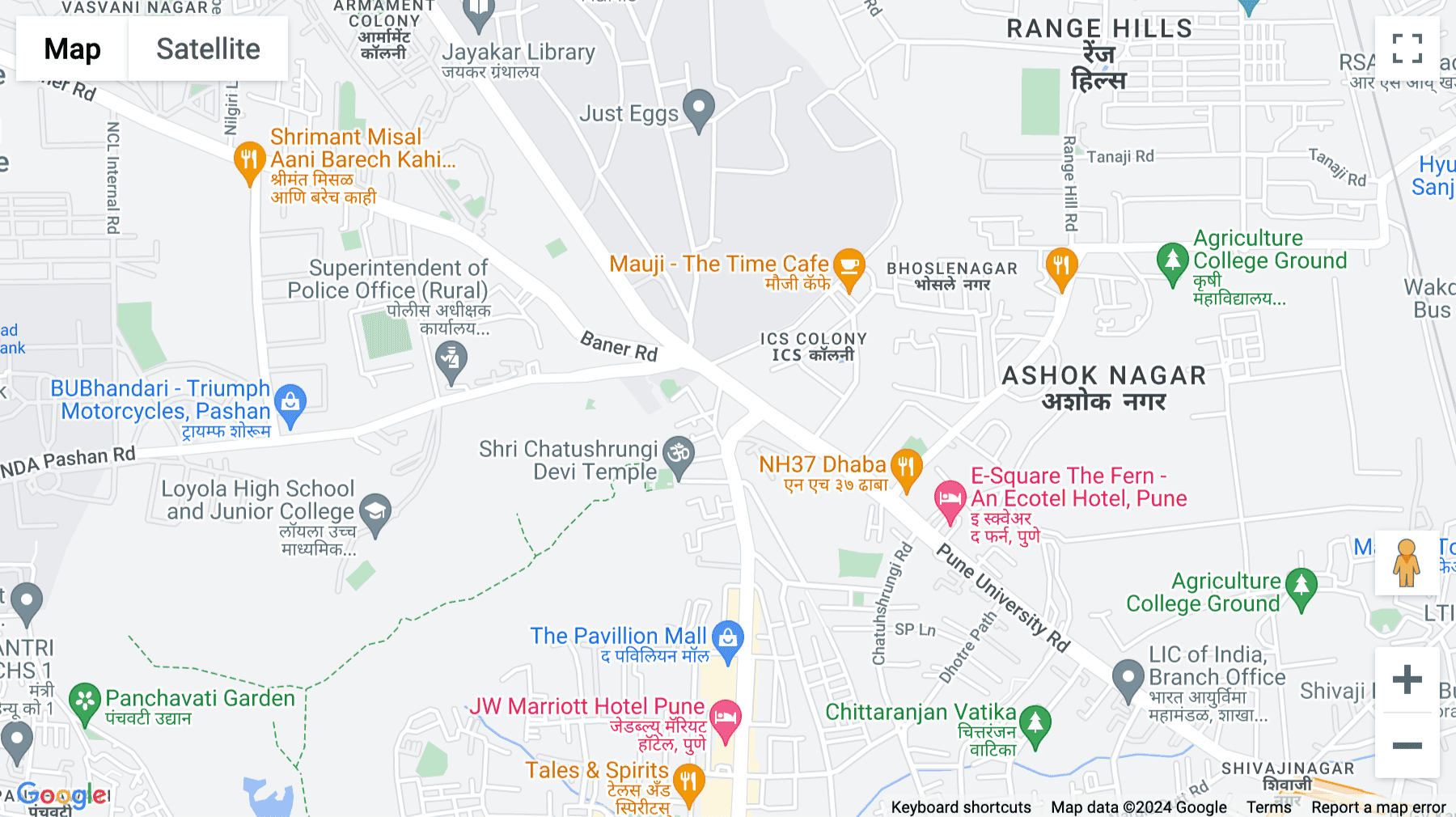 Click for interative map of Pride House, 101, S. No. 108/7, Pune University Road, Shivaji Nagar, Chattushringi, Pune