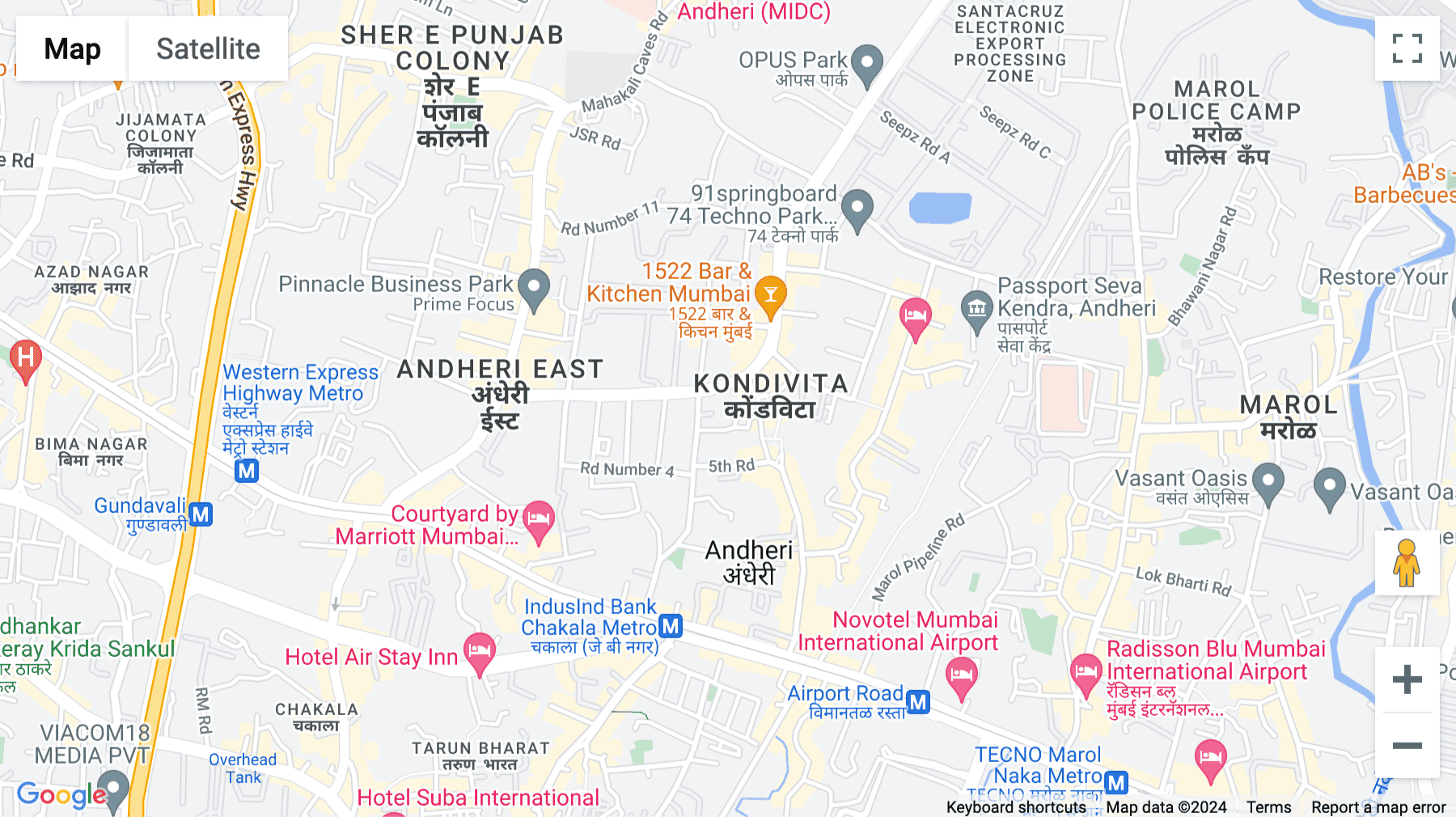 Click for interative map of No. A3&B2, B Cross Road Marol Industrial Area, MIDC, Andheri (East) Mumbai, Maharashtra 400093, Vijay Diamond, No. A3&B2, Cross Rd B, Marol, Industrial Area, Mumbai, Maharashtra 400093, India, Mumbai, Mumbai