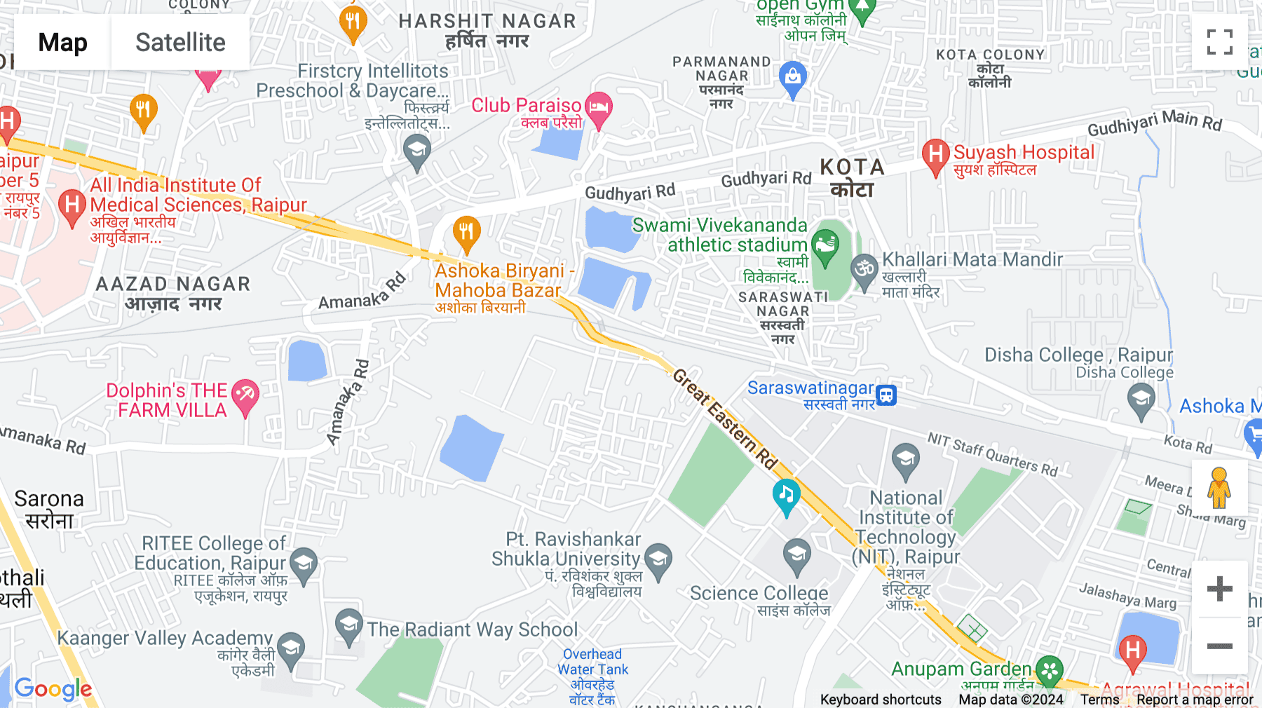 Click for interative map of Harshit corporate, Raipur, Raipur