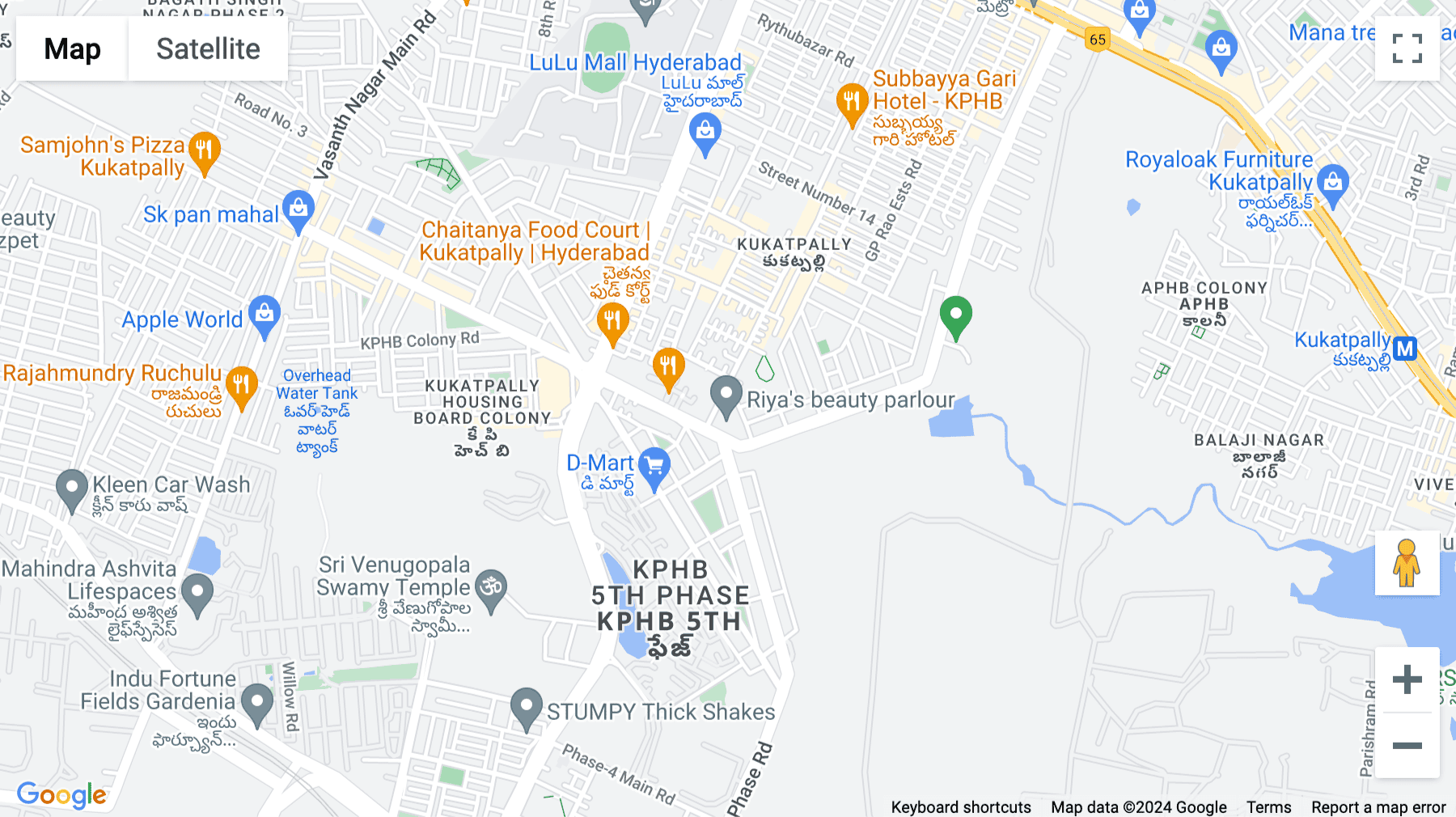 Click for interative map of Kukatpally, KPHB Colony, Reliance Brand Factory, Hyderabad
