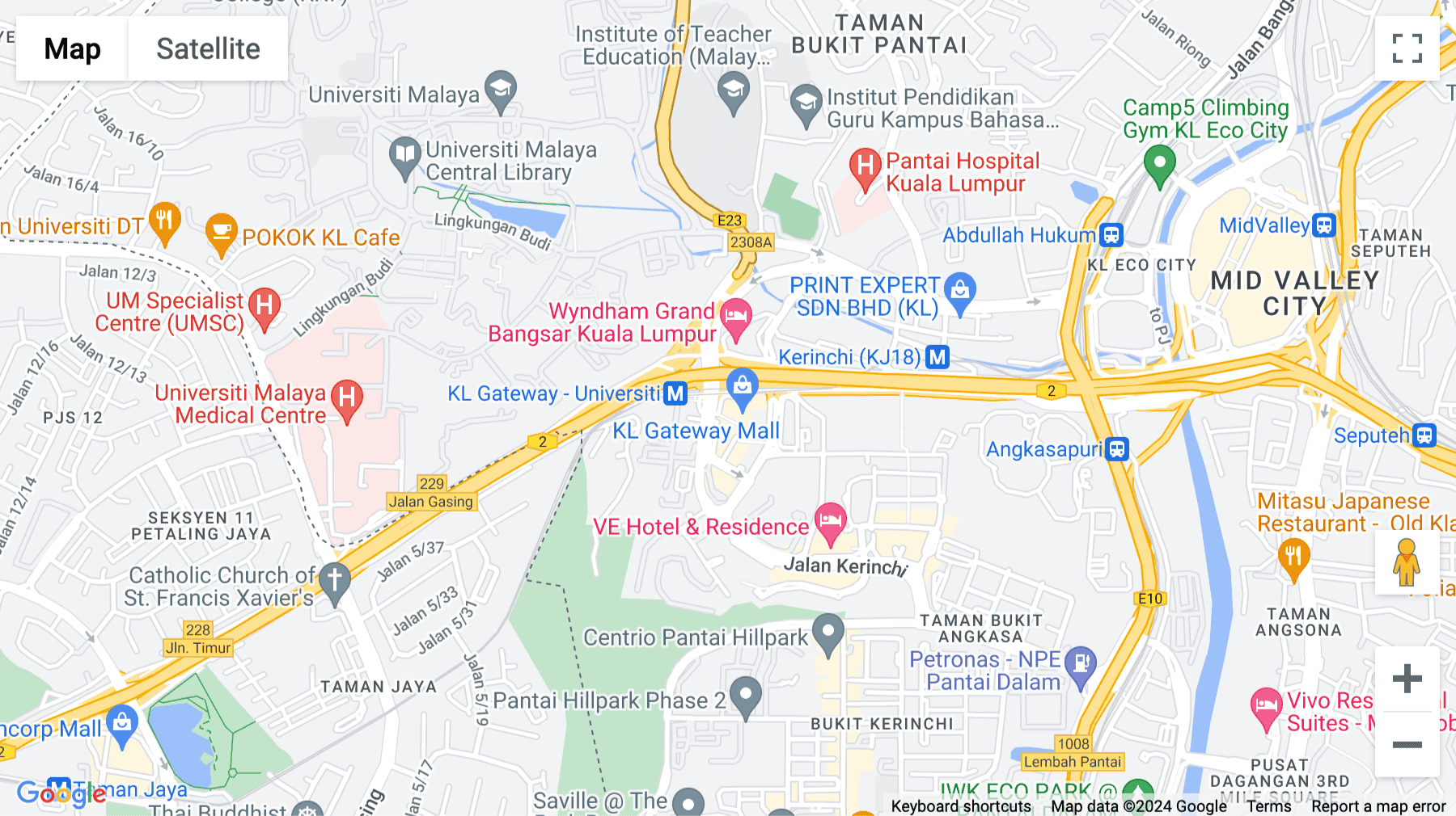 Click for interative map of Unit 3.07, Level 3, KL Gateway Mall, 2 Jalan Kerinchi, Pantai Dalam, Kuala Lumpur
