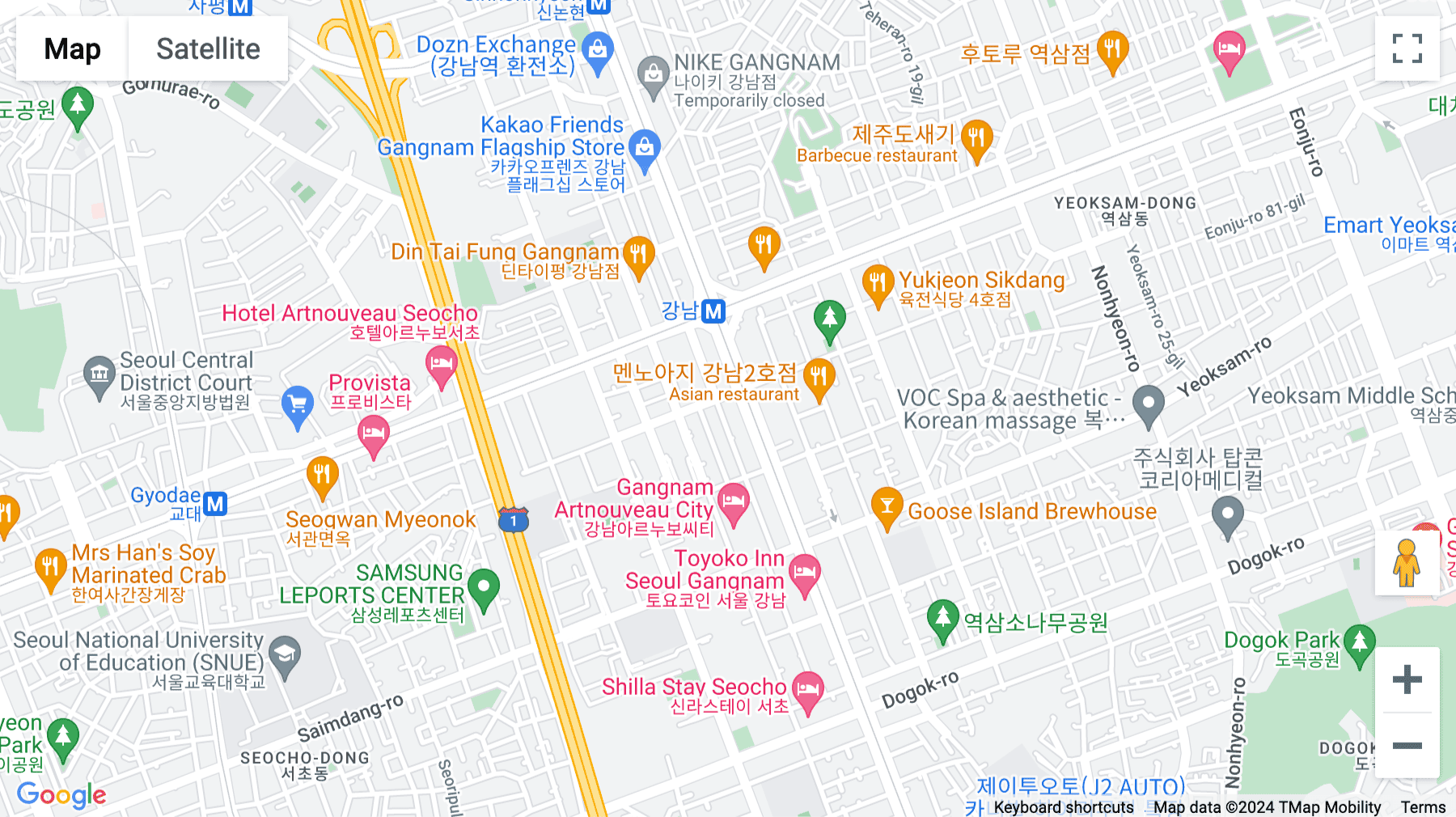 Click for interative map of Gangnam Station II, 7 Teheran-ro 5-gil, Gangnam-gu, Seoul