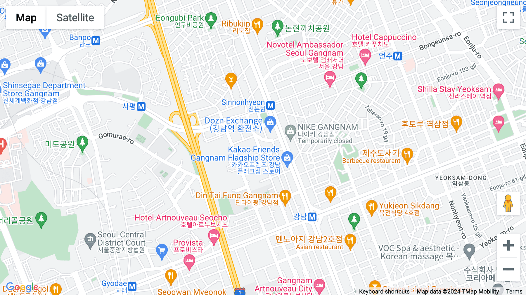 Click for interative map of Sinnonhyeon, Seocho gu Seocho daero 77 gil 55, Seoul