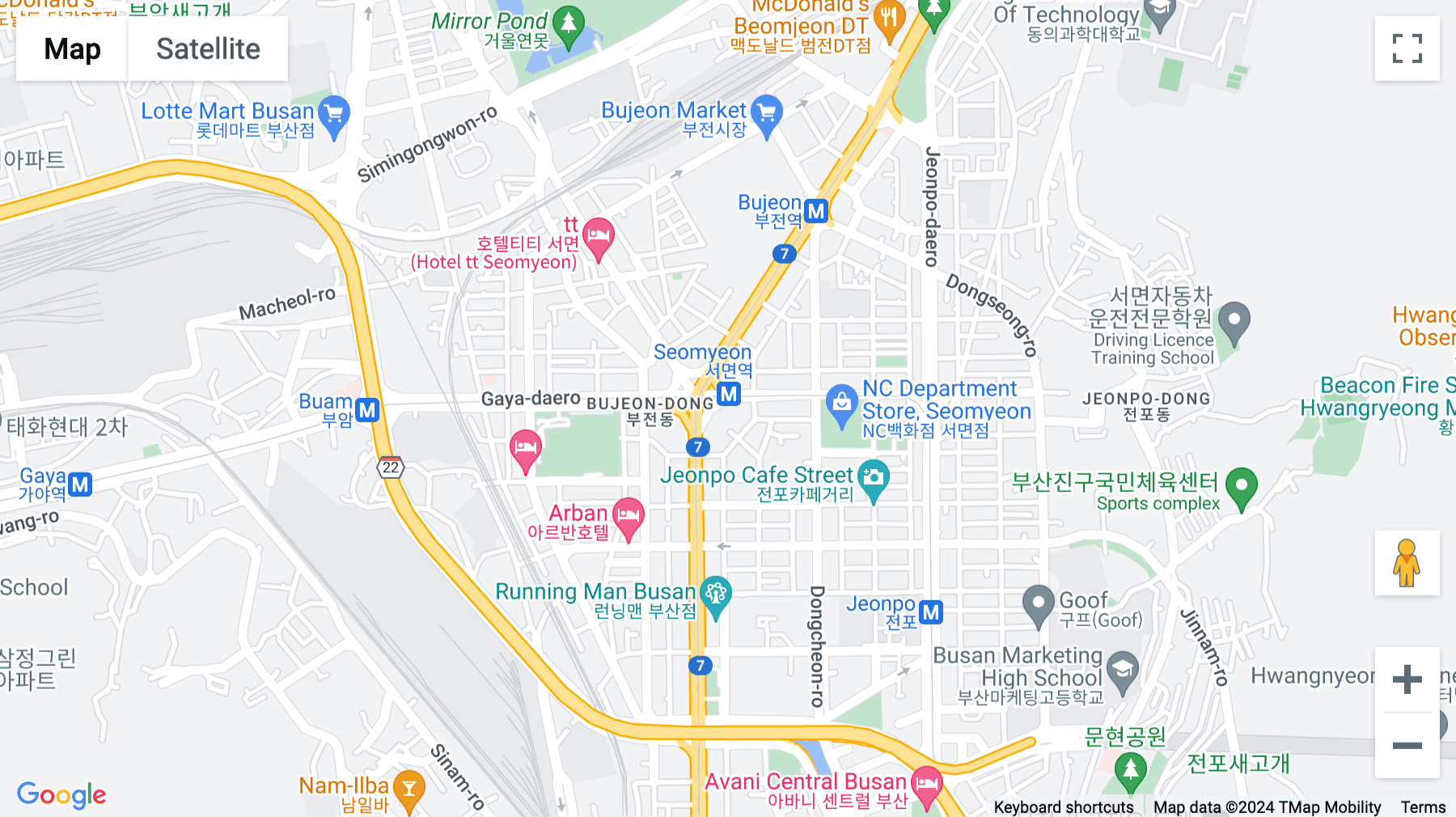Click for interative map of Seomyeon, 155-1 Bujeon-dong, Busanjin-gu, Busan, Busan
