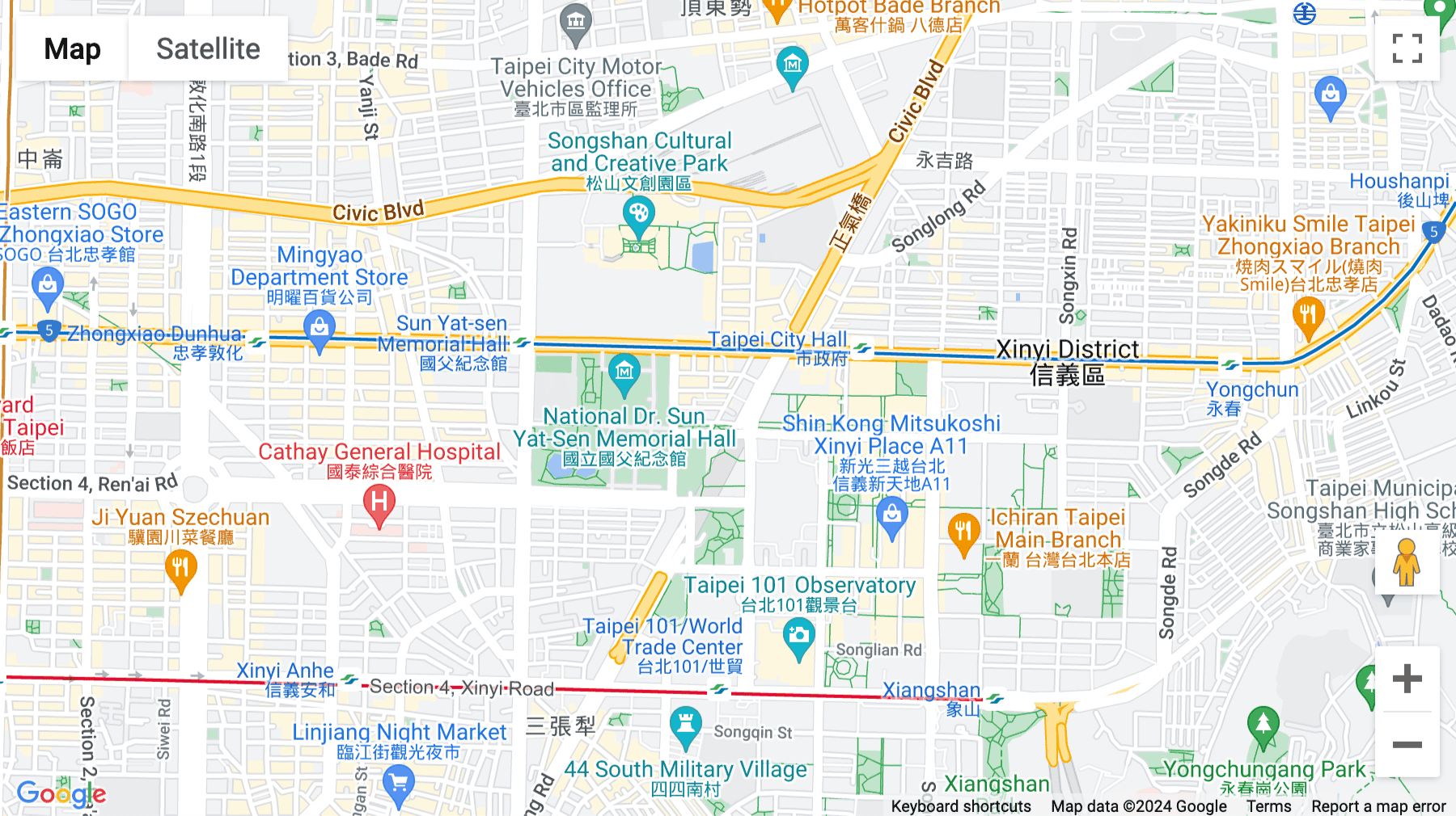 Click for interative map of Dian Shih, Levels 14, 20,206, Section 1, Keelung Road, Xinyi District, Taipei