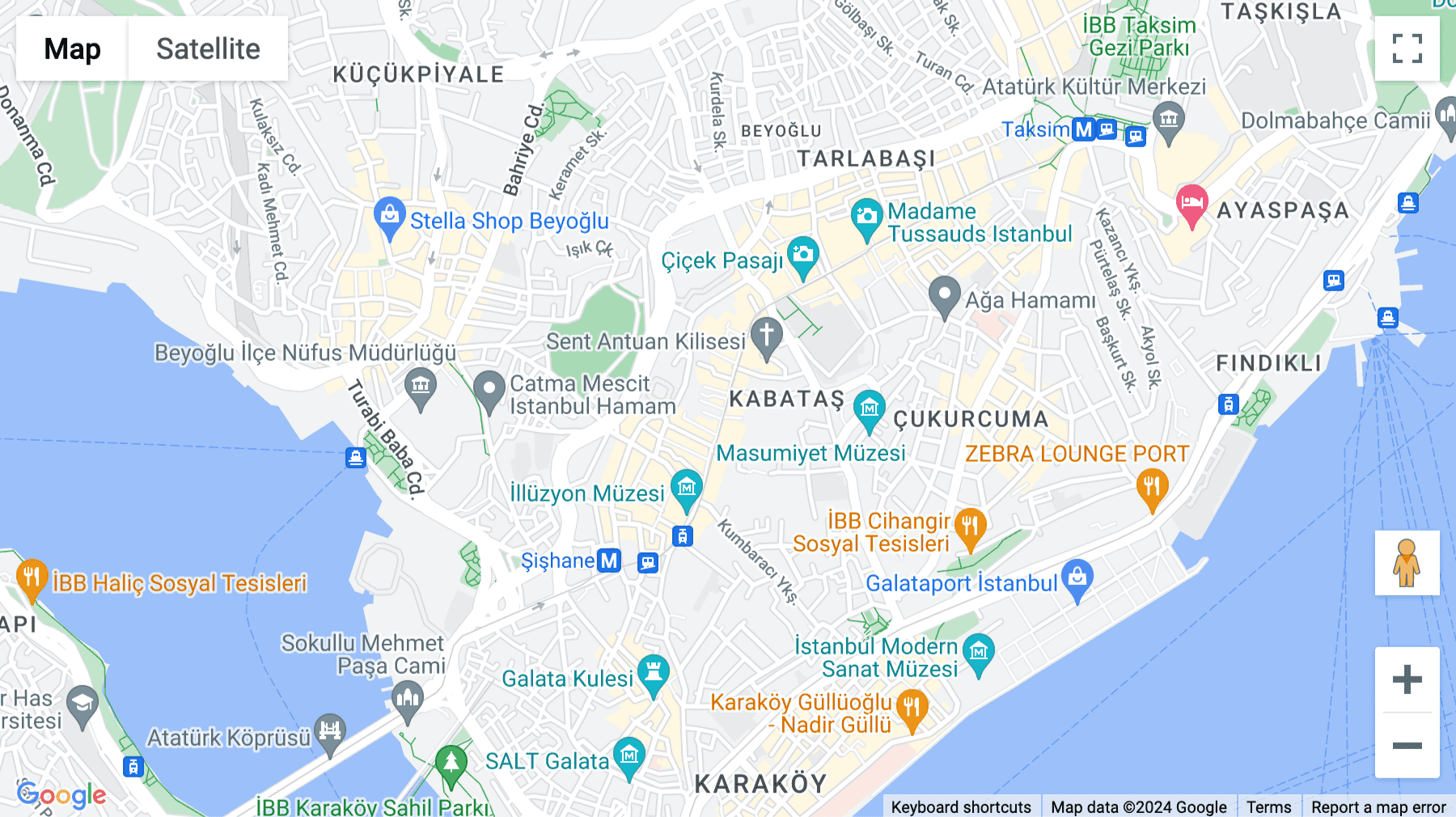 Click for interative map of Istiklal Cd. 189 Tomtom Mh. Beyoğlu, Istanbul