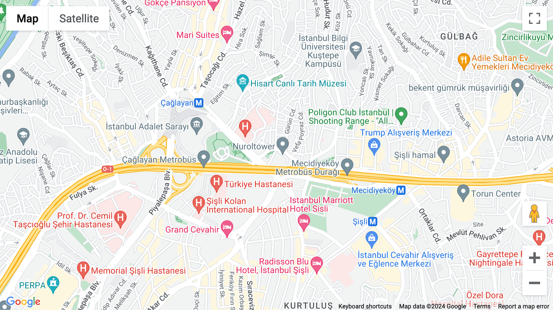 Click for interative map of İzzetpaşa Mahallesi, Yeni Yol Caddesi, No: 3, Kat 2, Nurol Tower, Şişli, İstanbul, Istanbul