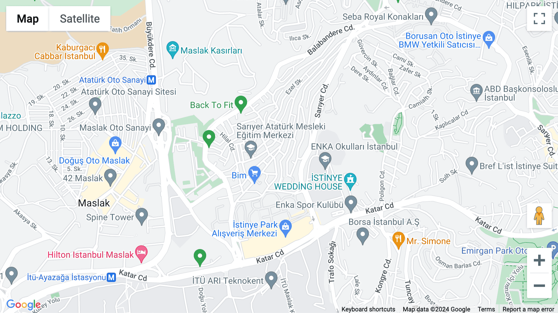 Click for interative map of Maslak Orjin Business Centre, Eski Buyukdere Avenue, No: 27 Maslak /Sariyer, Istanbul