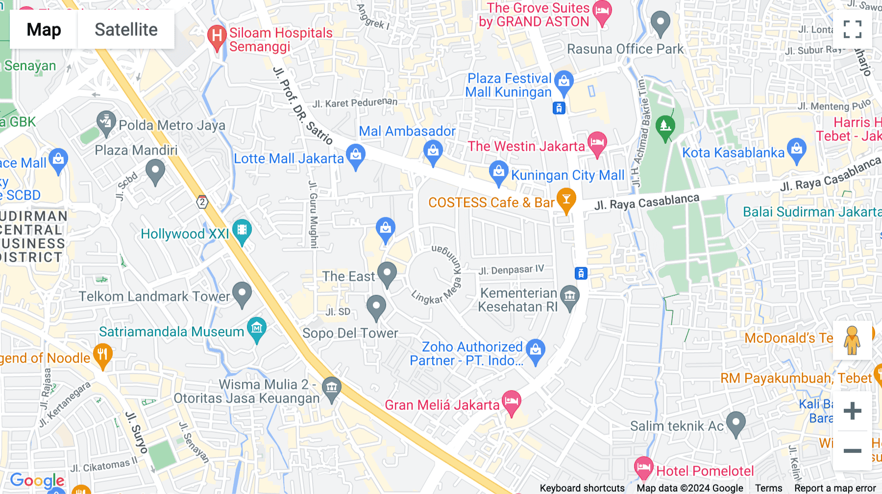 Click for interative map of Plaza Mutiara 8th Floor, Jl. DR. Ide Anak Agung Gde Agung, RT.5/RW.2, Kuningan, Jakarta