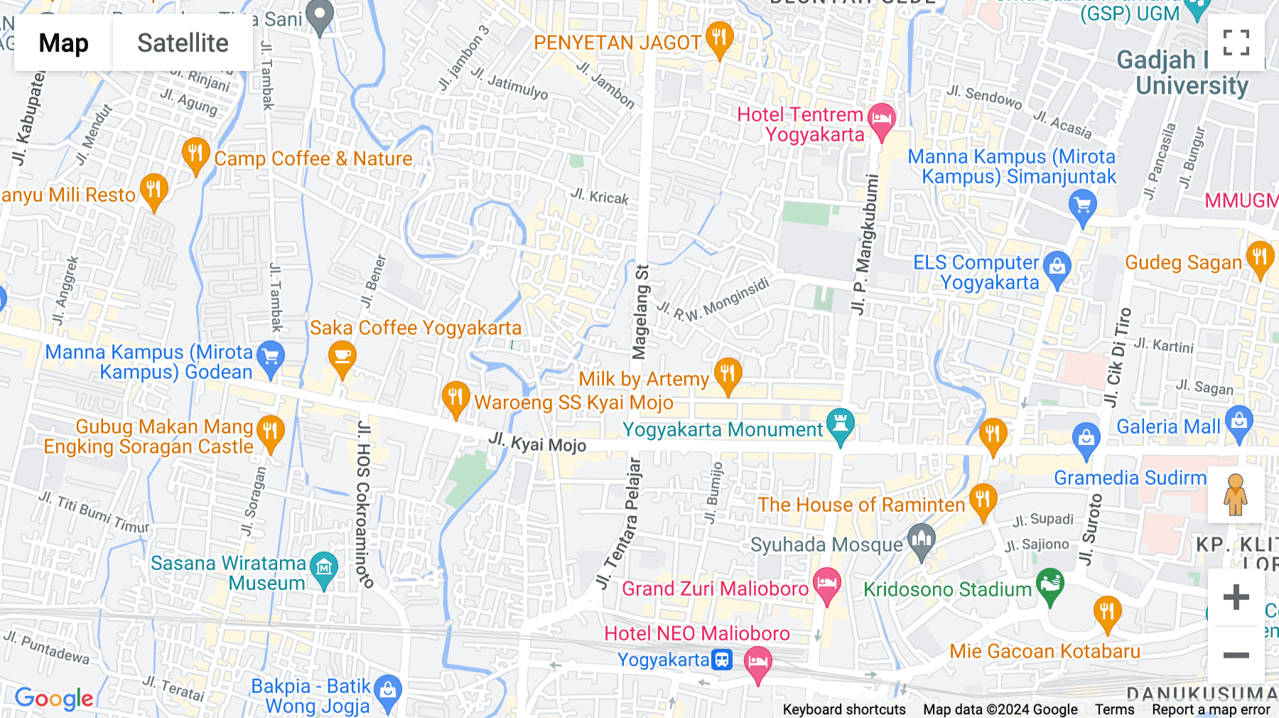 Click for interative map of Jalan Magelang 32-34 Jetis, Kota Yogyakarta, Daerah Istimewa Yogyakarta, Yogyakarta (Special Region of Yogyakarta)