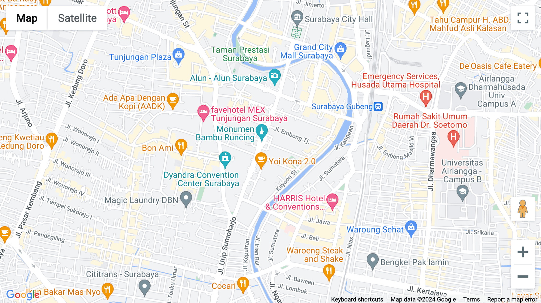 Click for interative map of BEI Surabaya, Jl. Taman AIS Nasution No. 21, Embong Kaliasin, Genteng, Surabaya, Surabaya