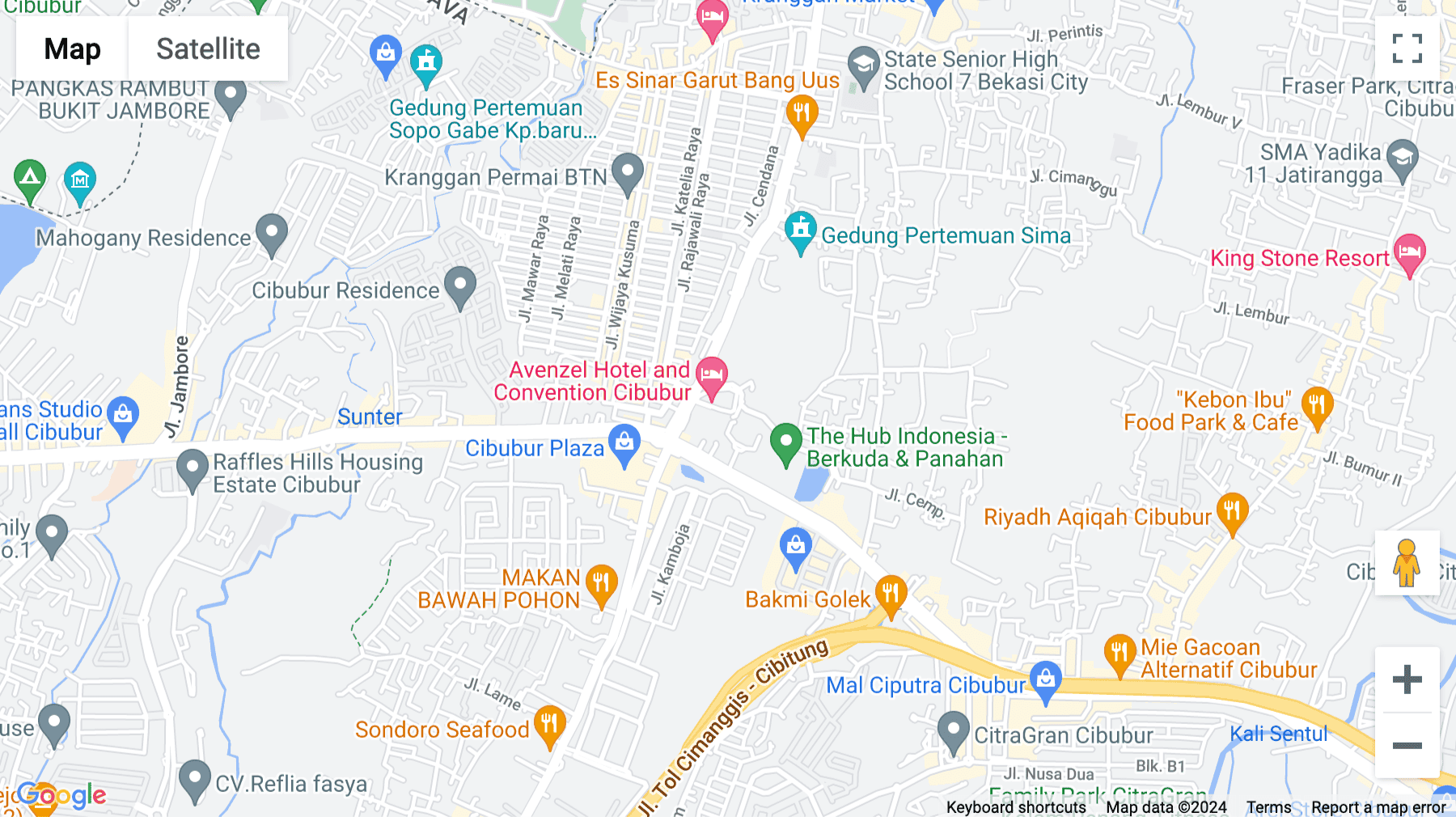 Click for interative map of Mensana Tower Level 5 (Hotel Avenzel), Jl. Raya Kranggan Pondok Gede, Jatisampurna, Bekasi, Jakarta