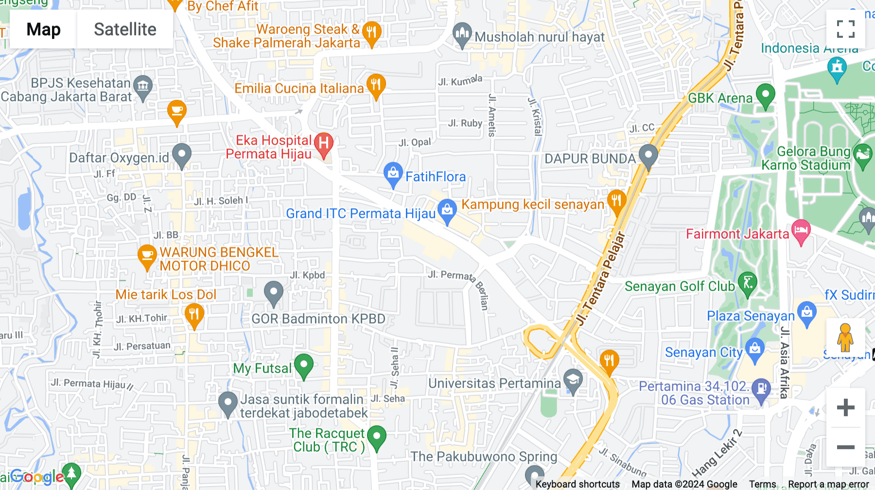 Click for interative map of The Bellezza Shopping Arcade, Ground Floor, Jl. Permata Hijau no.34, Grogol utara, Kebayoran lama, Jakarta selatan, Jakarta