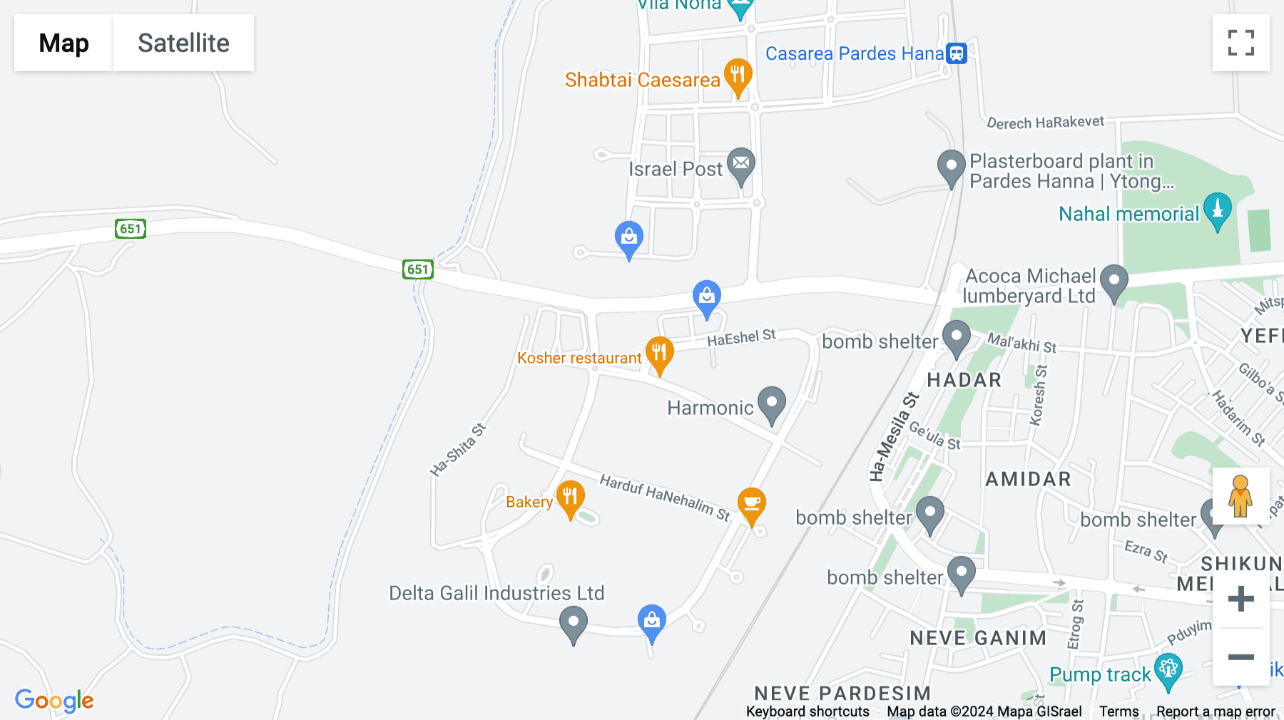 Click for interative map of HaEshel St 2, 7554119, Caesarea
