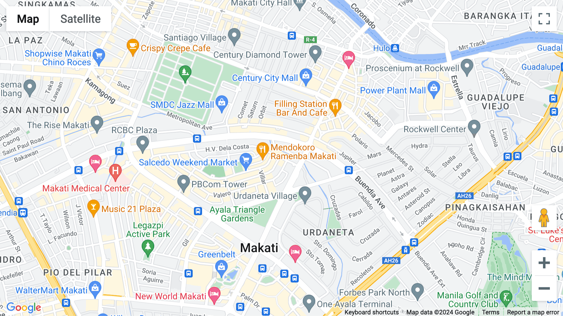 Click for interative map of 102 HV Dela Costa, Corner Valero Street, Makati City, Makati