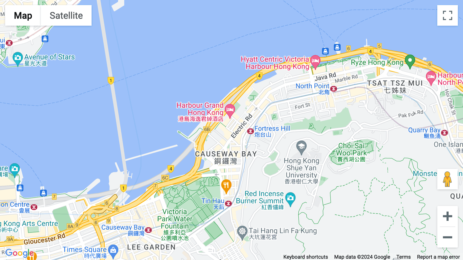 Click for interative map of Level 43, AIA Tower, 183 Electric Road, North Point, Hong Kong