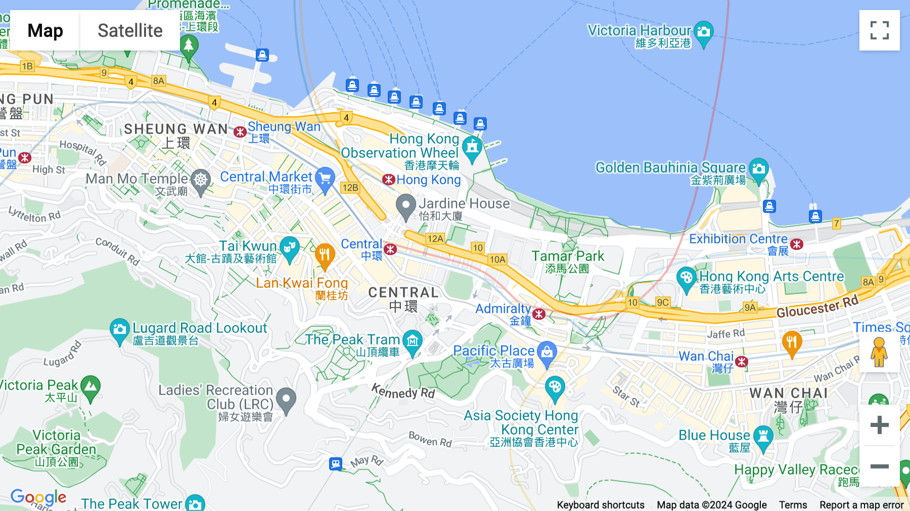 Click for interative map of Level 15 and 16, The Hong Kong Club Building, 3A Chater Road, Central, Hong Kong