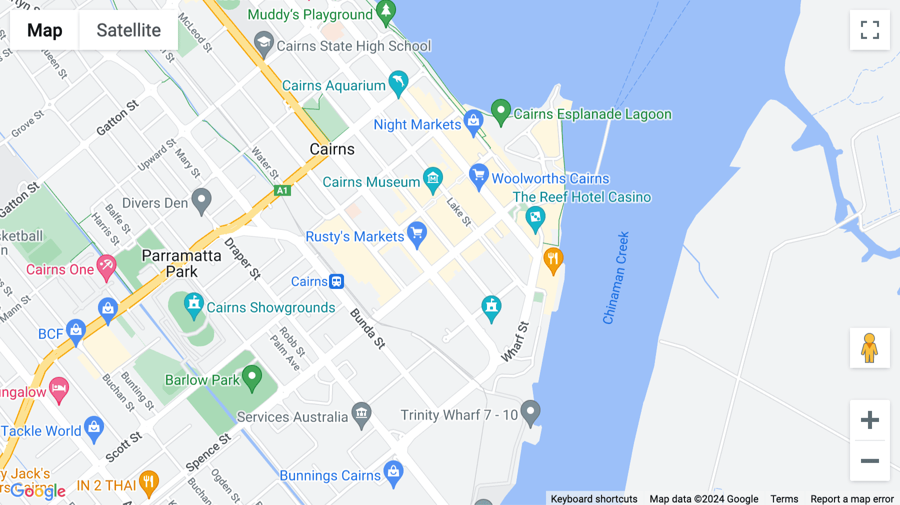 Click for interative map of Bolands Centre, 14 Spence Street, Cairns, Australia, Queensland, Cairns