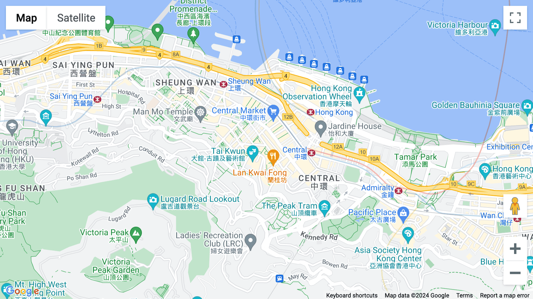 Click for interative map of 1601-1602 Car Po Commercial Building, 18-20 Lyndhurst Terrace, Central, Hong Kong, Hong Kong