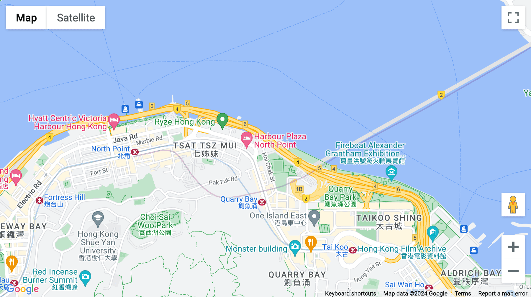 Click for interative map of Suite 1204, Eastern Harbour Centre, 28 Hoi Chak Street, Quarry Bay, Hong Kong