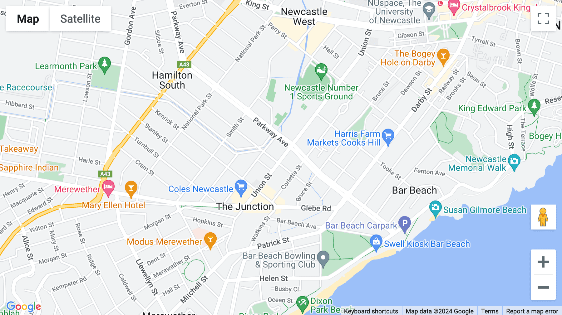 Click for interative map of 142 Union Street, The Junction, Newcastle, Australia, New South Wales, Newcastle