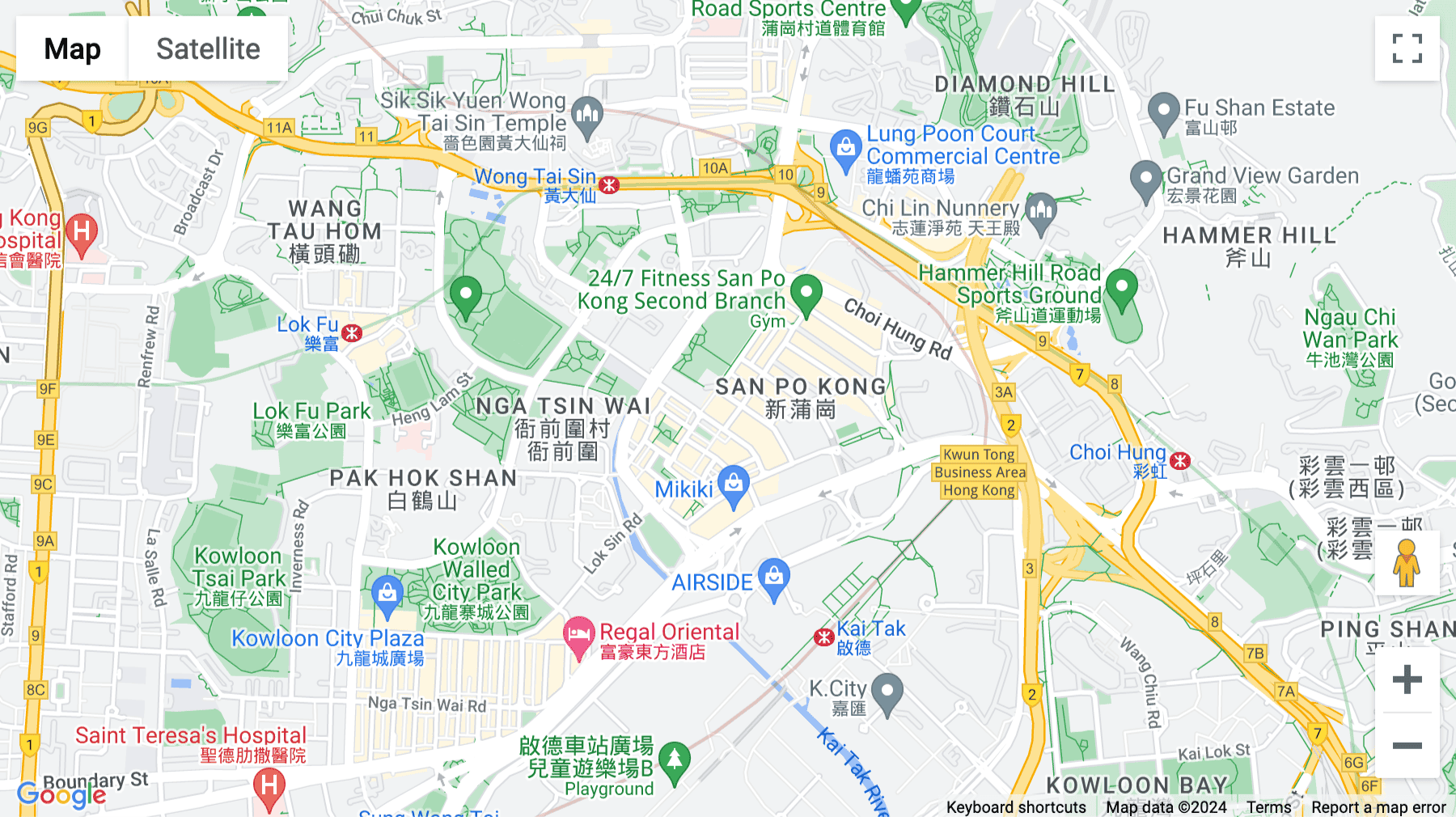 Click for interative map of Block F, 10/F, Wah Hing Industrial Mansions, 36 Tai Yau Street, San Po Kong, Kowloon, HK, Hong Kong