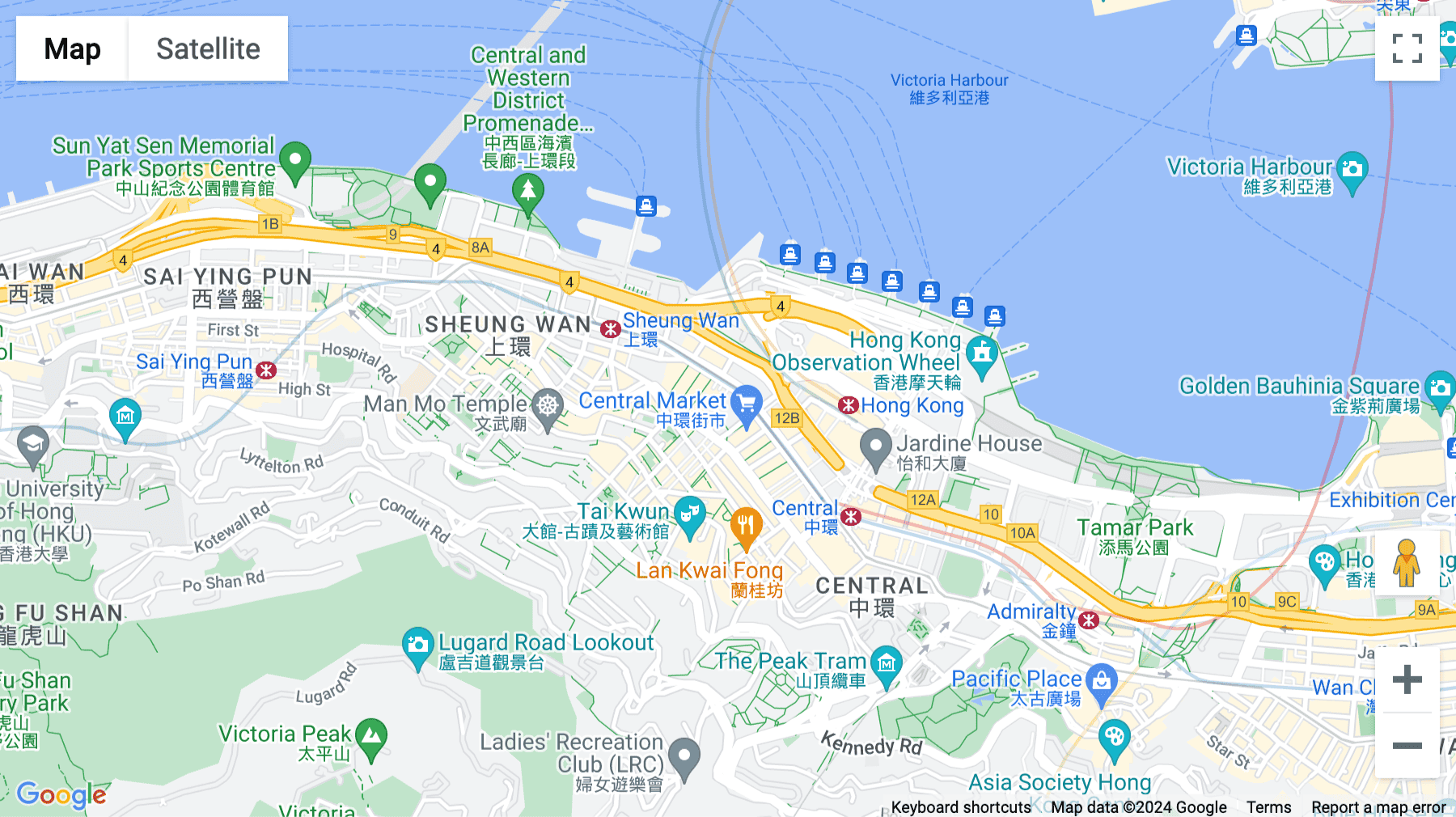 Click for interative map of Level 76, The Centre, 99 Queens Road Central, Hong Kong, Hong Kong