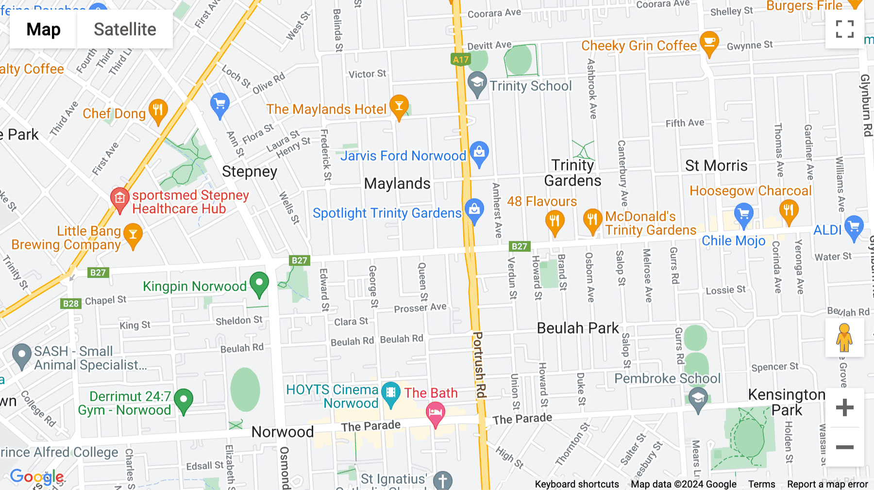 Click for interative map of 239 Magill Road, Maylands, Norwood, Adelaide, Australia, Southern Australia, Adelaide