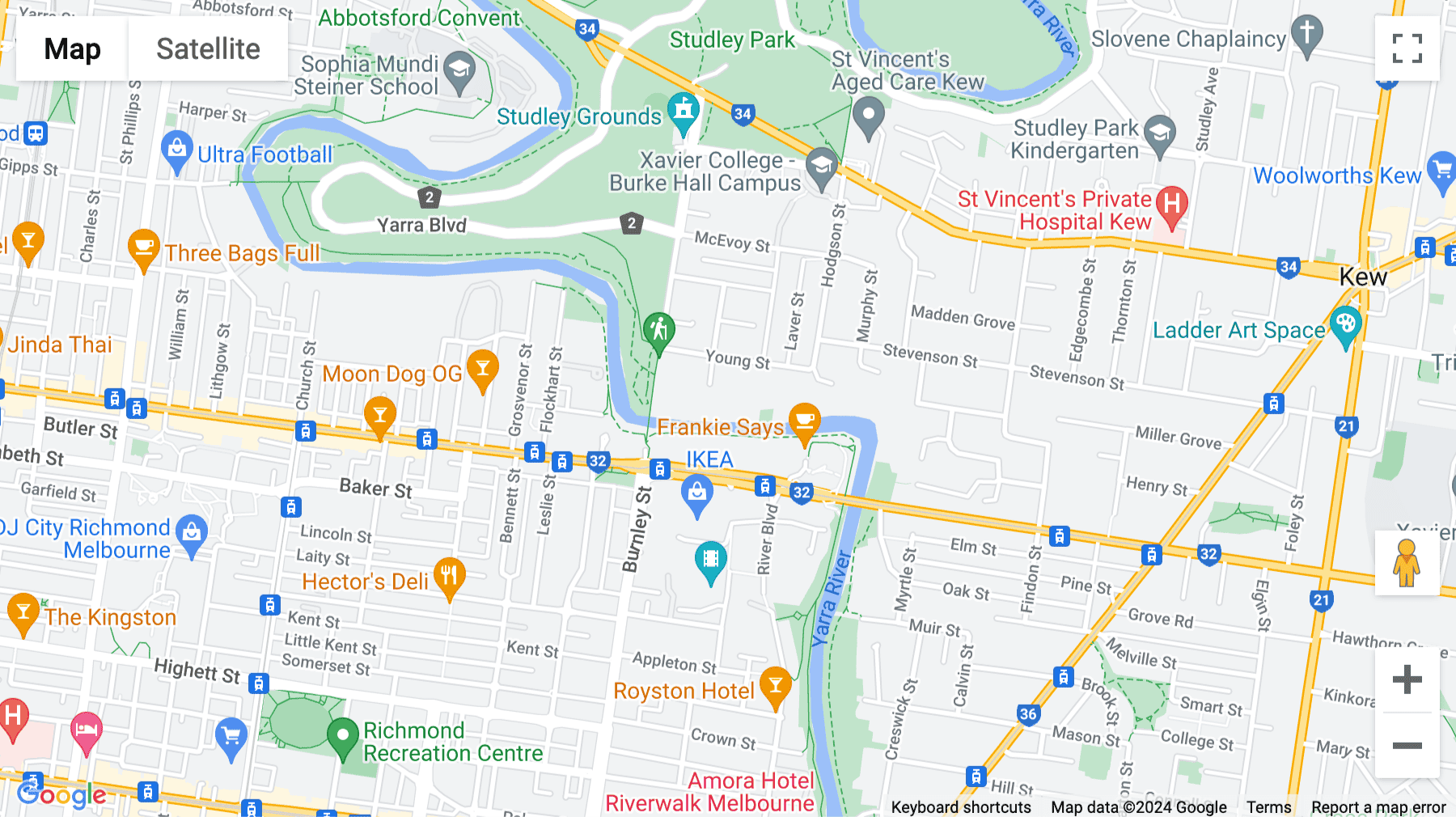 Click for interative map of unit 14/663 Victoria St, Abbotsford, Melbourne