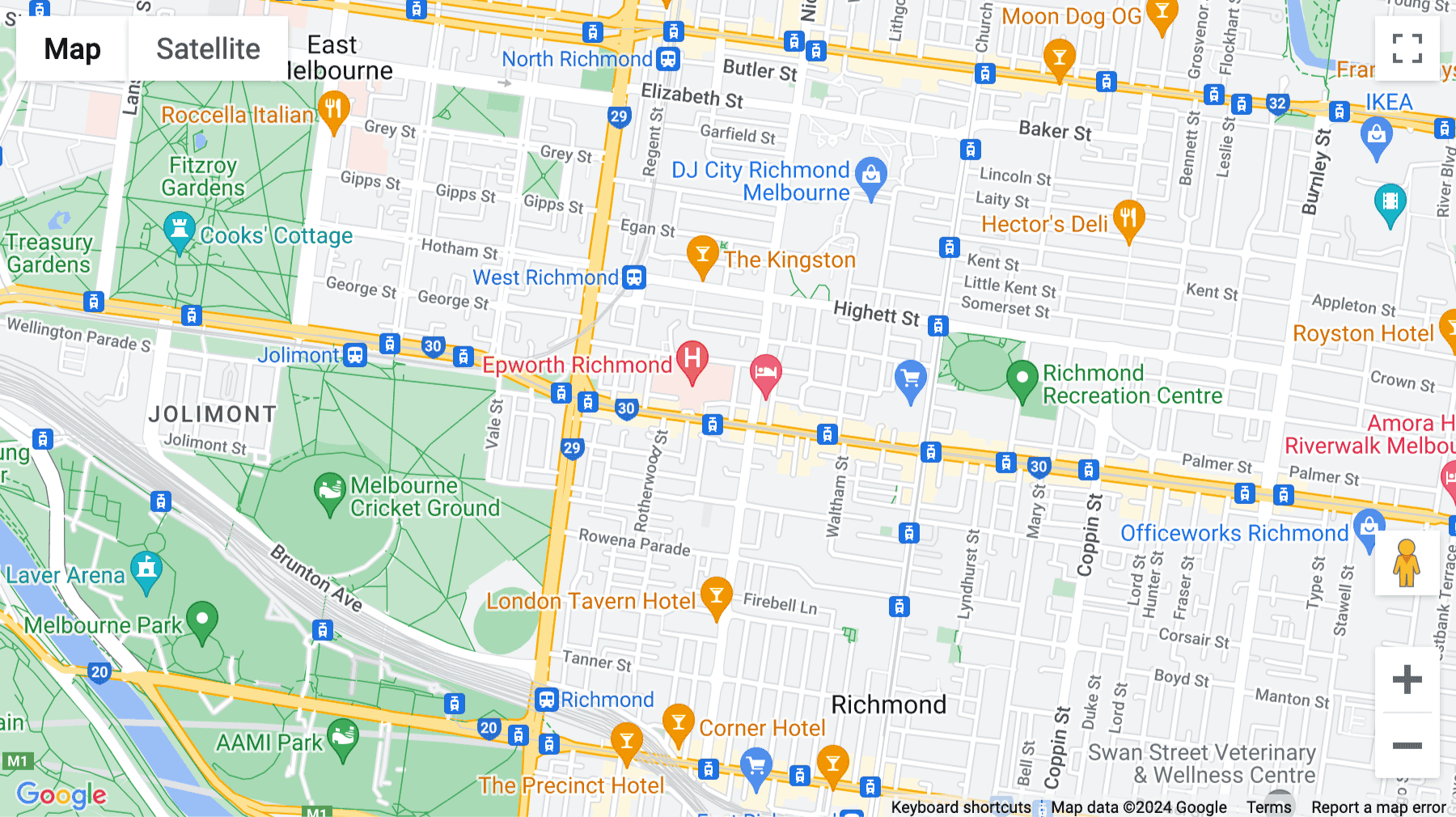 Click for interative map of Level 1, 115 Bridge Road, Richmond, Victoria, Melbourne
