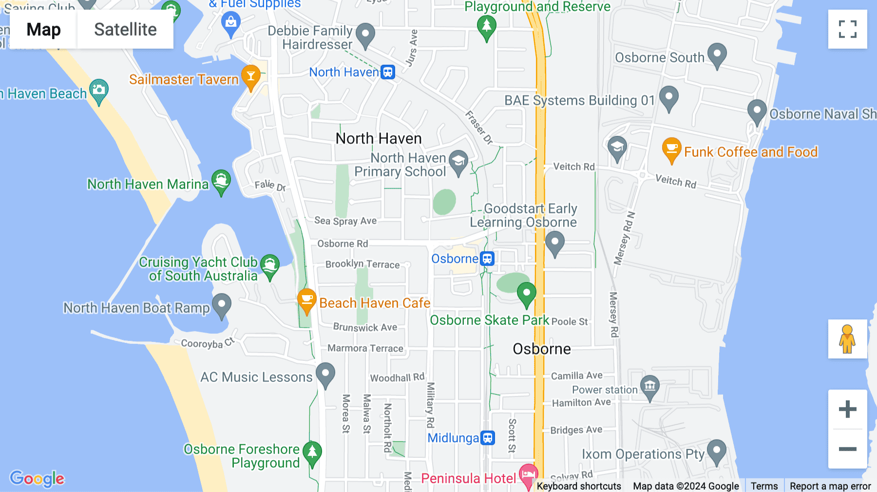 Click for interative map of 44 Osborne Road, North Haven, Adelaide