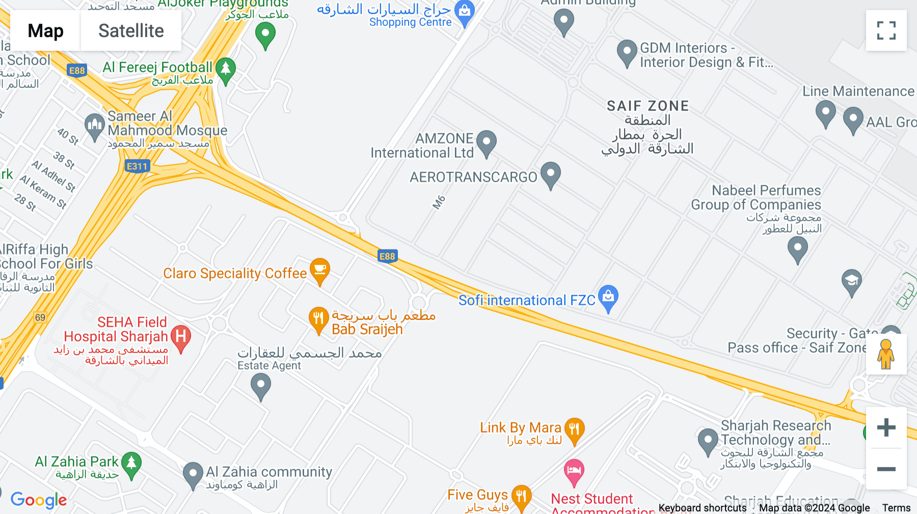 Click for interative map of Saif Zone, Kingston Holdings FZC Plot No M4-17/18, Sharjah