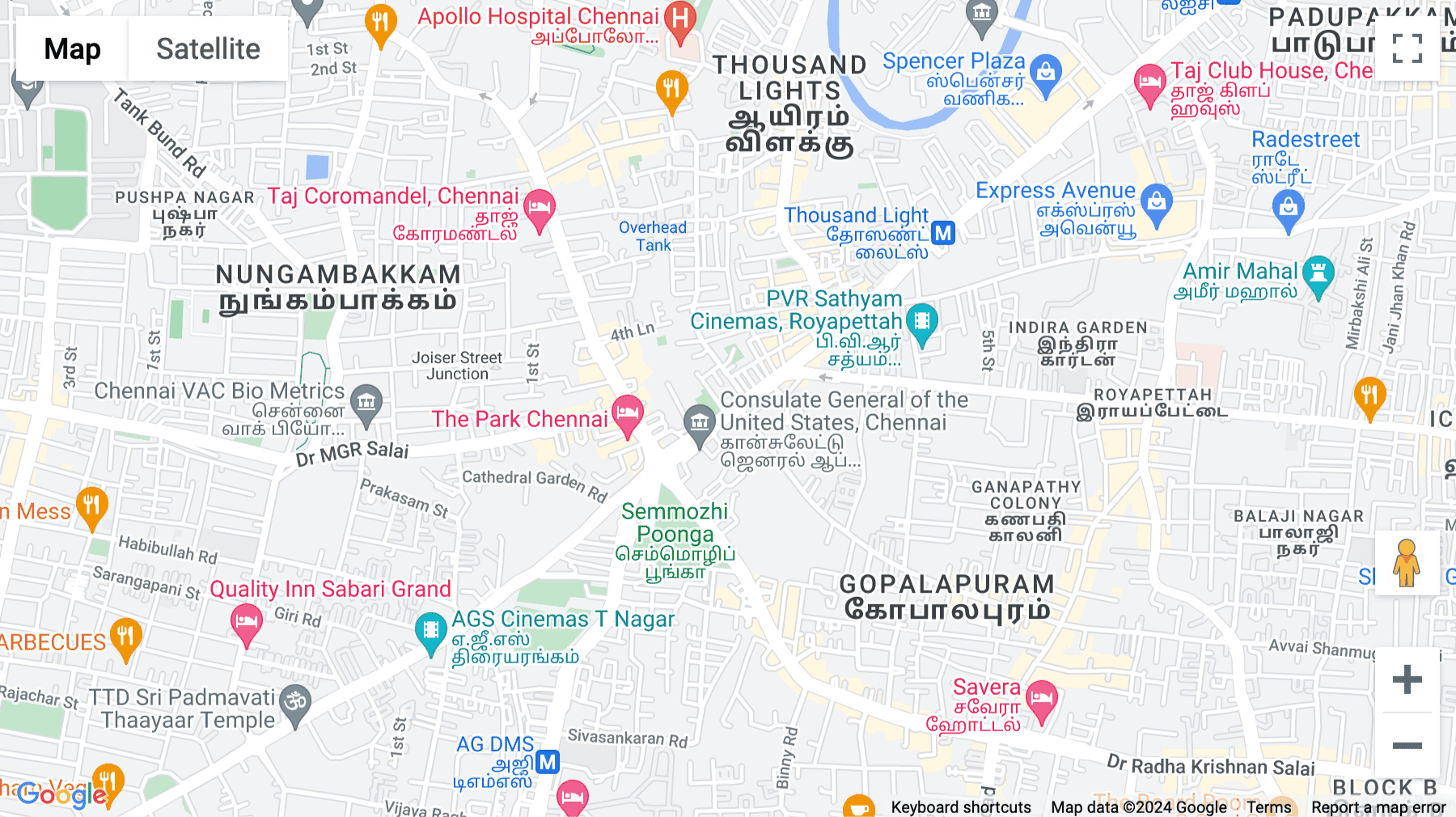 Click for interative map of 624 Khivraj Building, 4th Floor, Anna Salai, Chennai