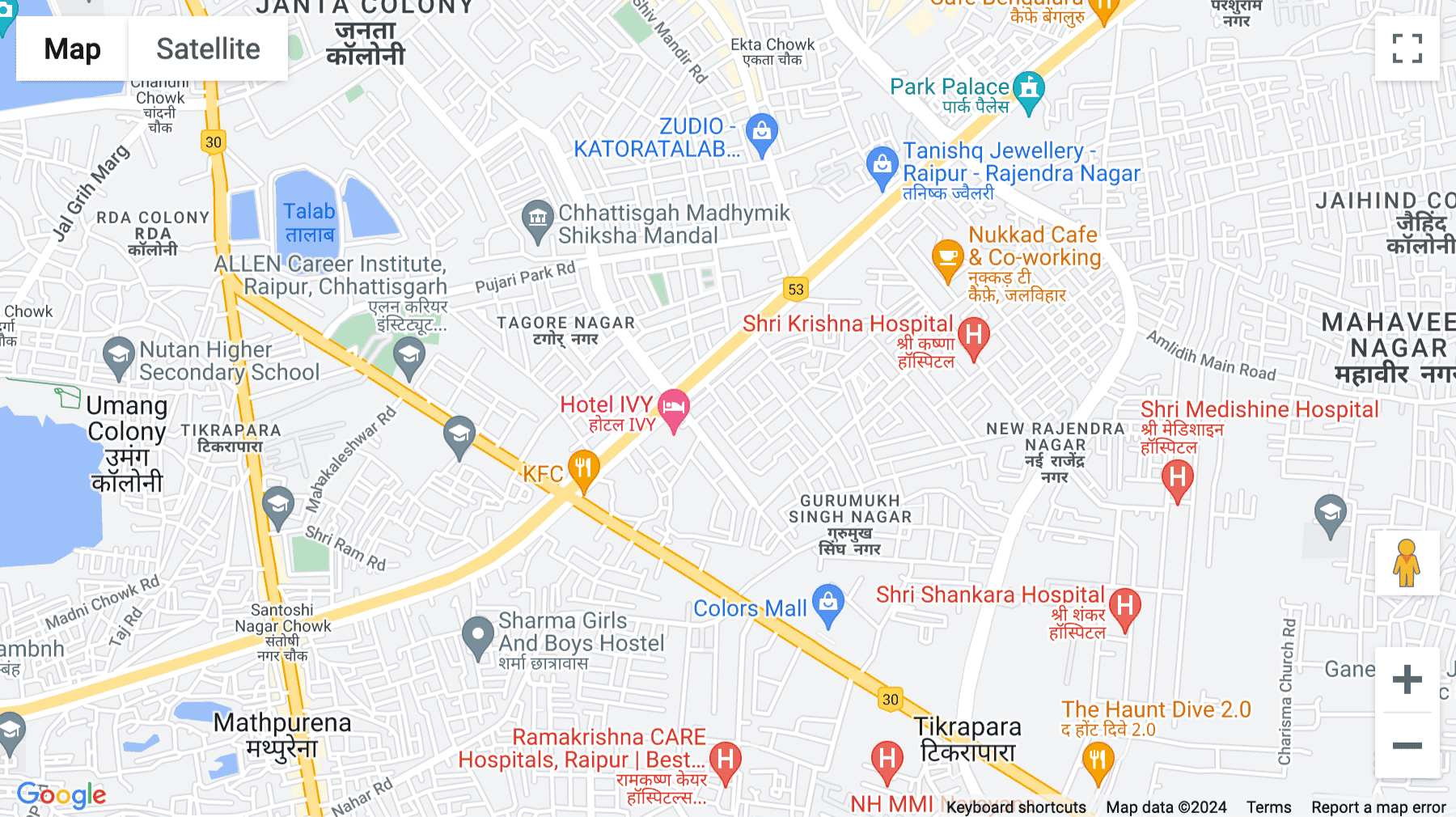 Click for interative map of C245, 246/6, Vallabh Nagar, Behind Union Bank, Branch Near Pachpedi Naka, Priyadarshini Nagar, Raipur