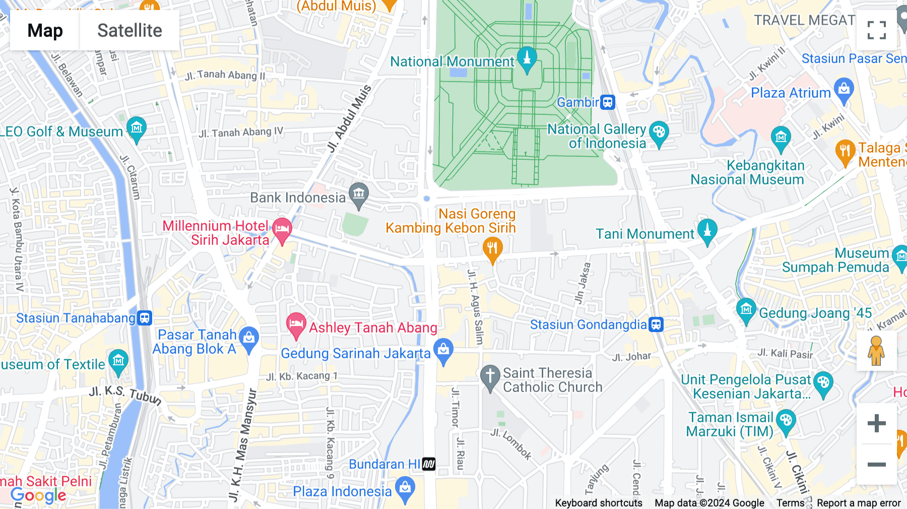 Click for interative map of Jl. Kebon Sirih No.48-50, RT.11/RW.2, Gambir, Kecamatan Gambir, Kota Jakarta Pusat, Daerah Khusus Ibukota, Jakarta