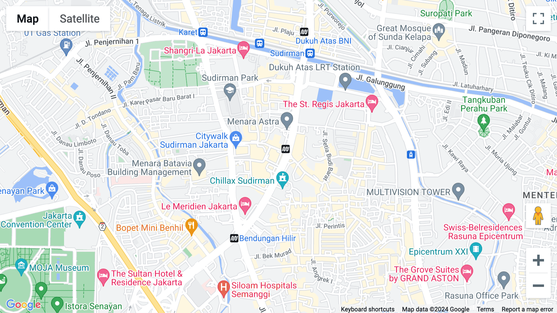 Click for interative map of Jl. Jend. Sudirman Jl. Kav. P&K V No.6, RW.11, Kar, Tengsin, Kecamatan Tanah Abang, Kota Jakarta Pusat, Daerah Khusus Ibukota, Jakarta