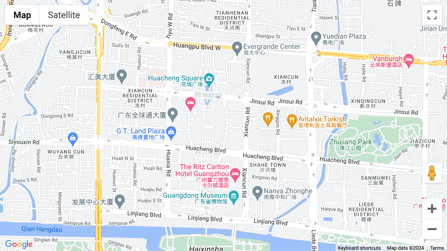 Click for interative map of 41F GT Land H Tower, No.12 Zhujiang Dong Road, Tianhe District, Guangzhou, Guangdong, China, Guangzhou