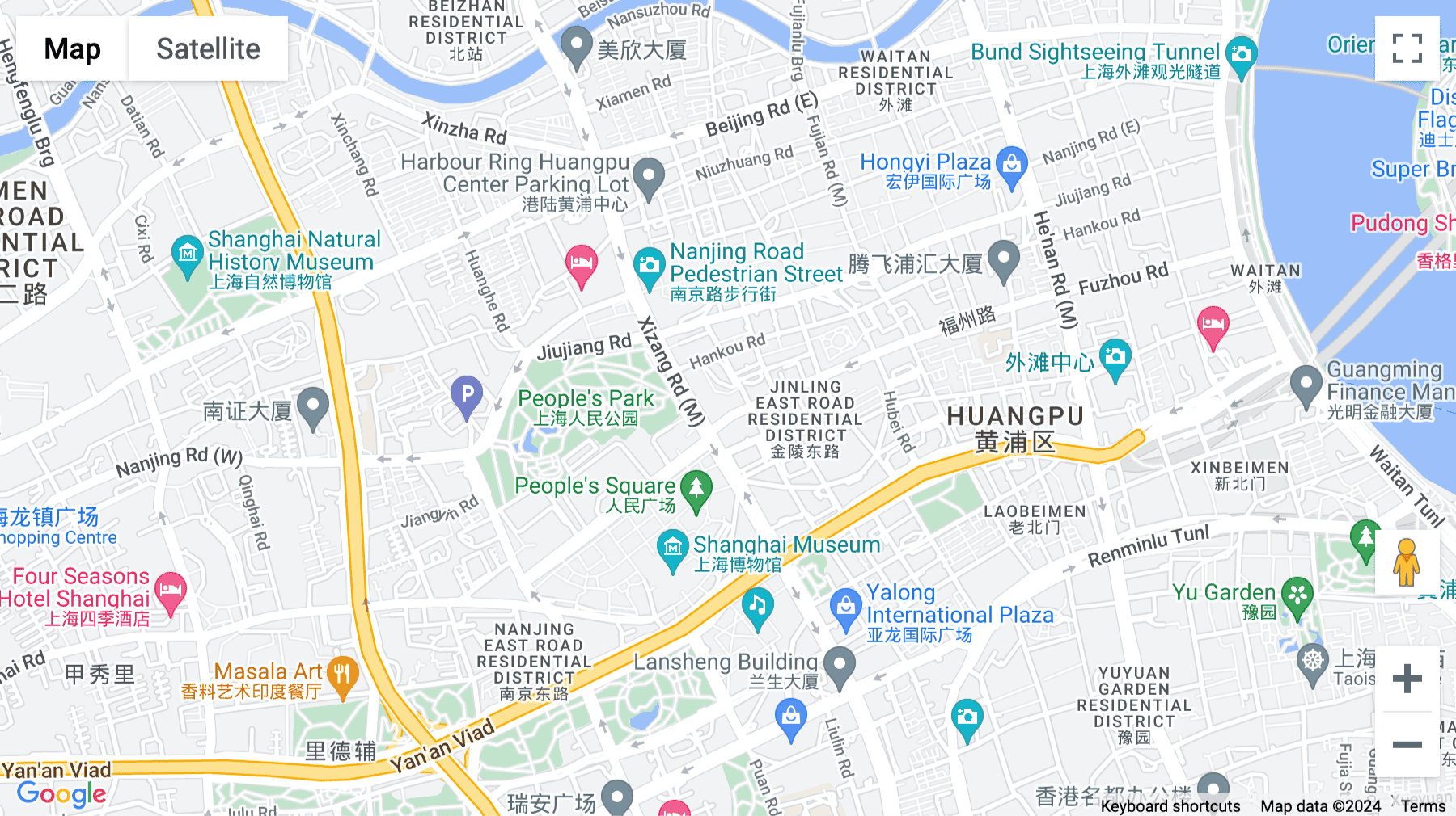 Click for interative map of 268 Central Tibet Road, Raffles City, Huangpu District, Shanghai, Shanghai