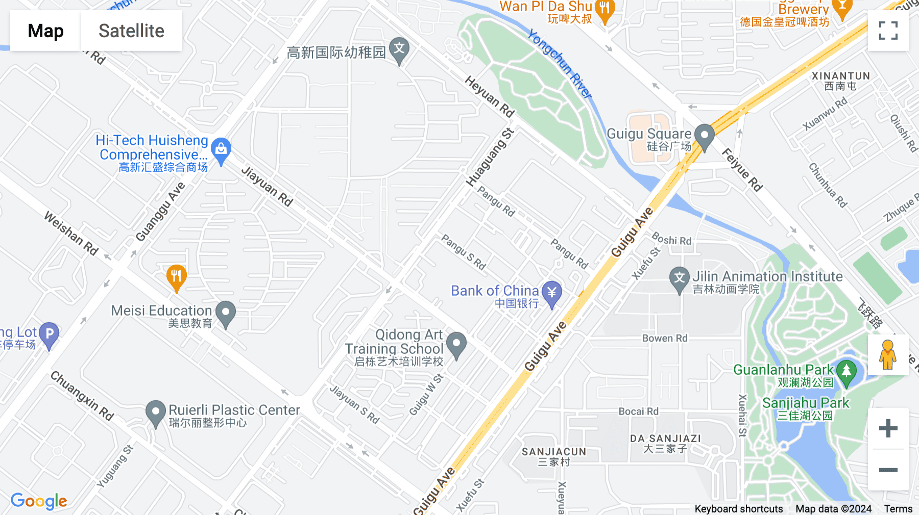 Click for interative map of Hairong Plaza, Zhenyu Street, High-Tech Zone, Changchun