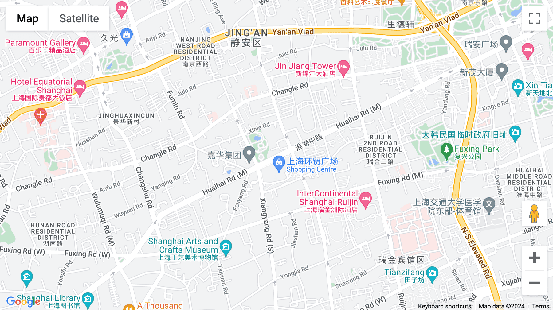 Click for interative map of 666 West Huaihai Road, Changning, Shanghai