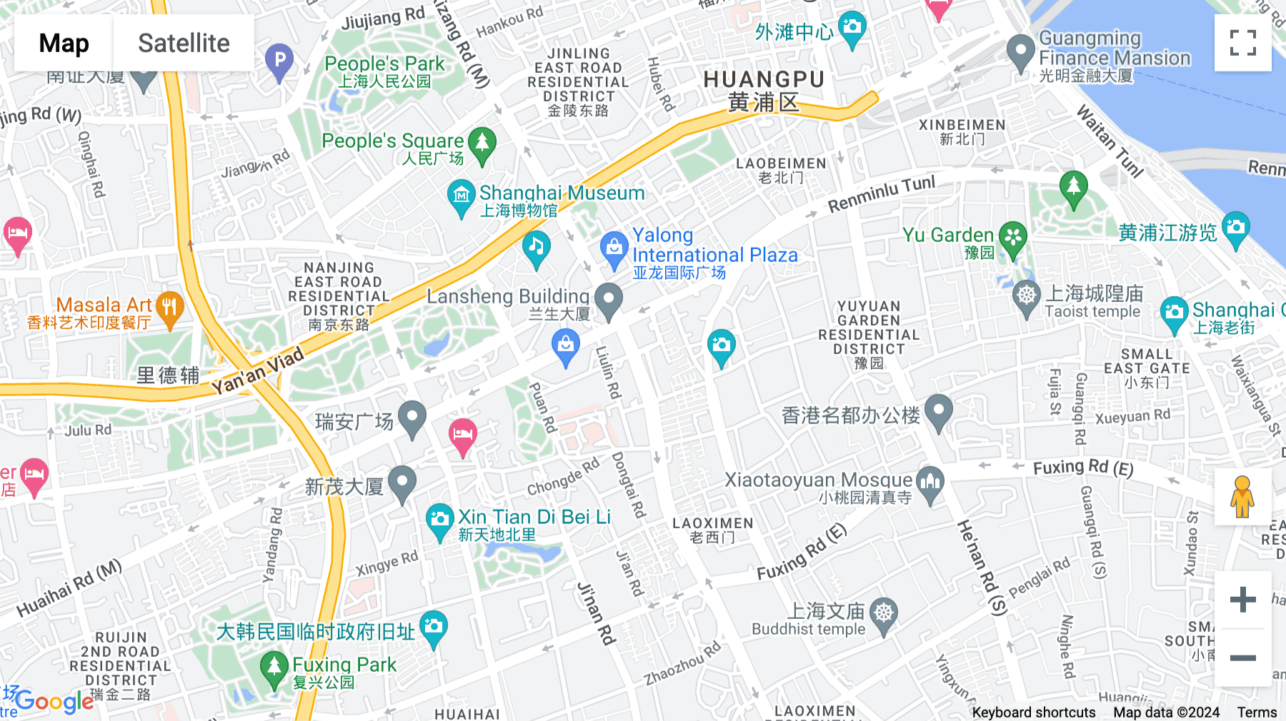 Click for interative map of 3-5/F, Huaihai Silver Court Center, 218 South Xizang Road, Huangpu, Shanghai, Shanghai