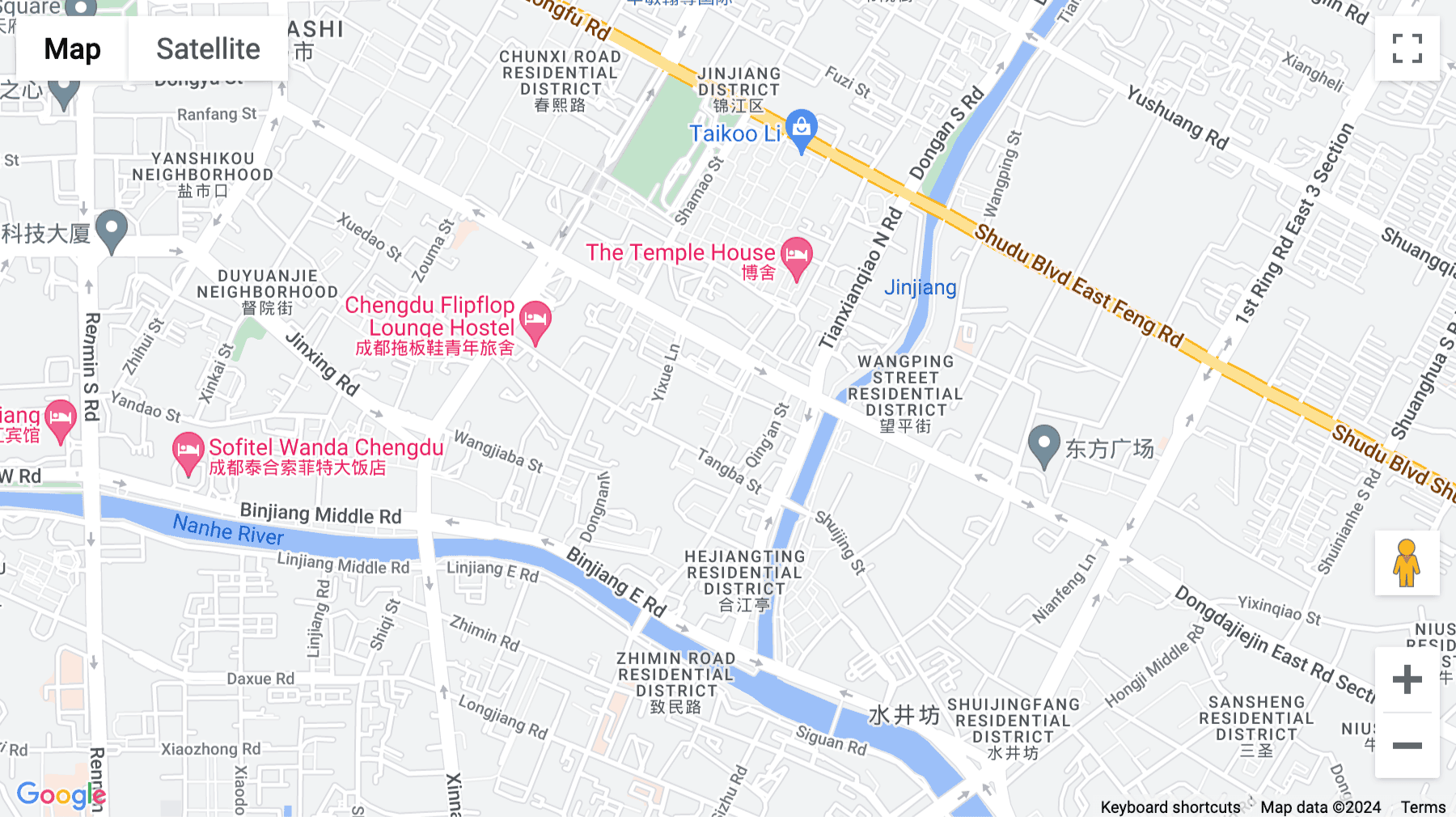 Click for interative map of West International Finance Center, No.258 Dongda Street, Jinjiang District, Chengdu, Chengdu