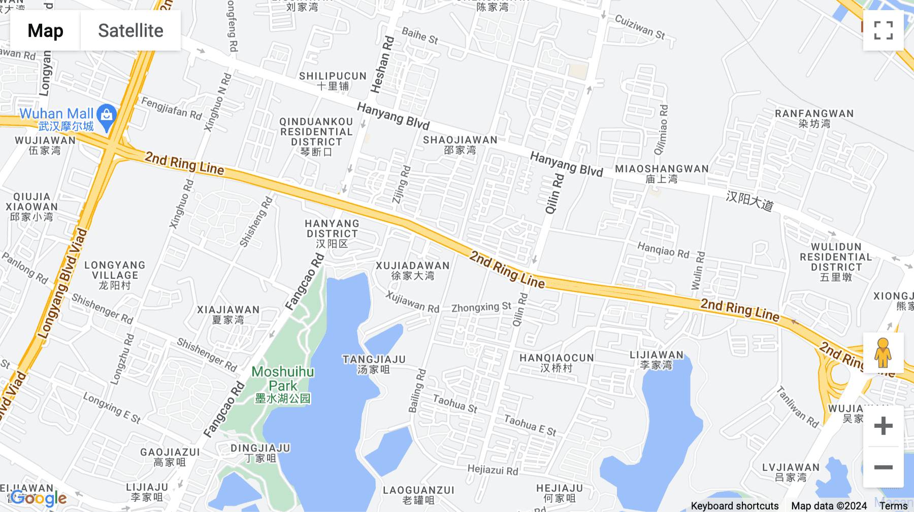 Click for interative map of No. 2 Bailing Road, Tieqiao Plaza, Hanyang District, Wuhan