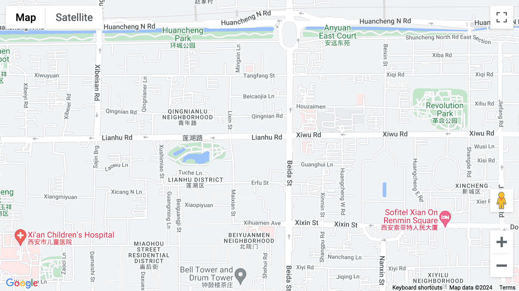 Click for interative map of Number 88 North Street, Jiahui Plaza, 4th Floor, Block C, Xian